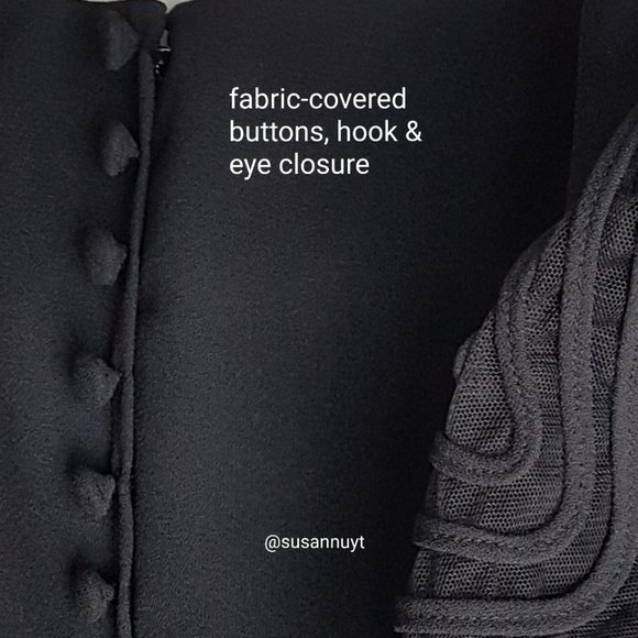 Donna Morgan Little Black Dress Academia Skeletal Glamourcore Sleeve Cap Sz 4 ♥️ - Picture 3 of 9